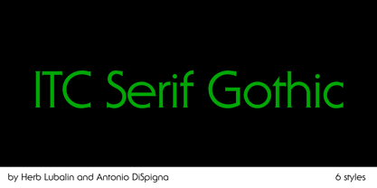 ITC Serif Gothic Font Poster 1